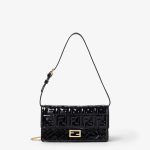 FENDI Wallet On Chain Baguette Black patent leather wallet - Image 2